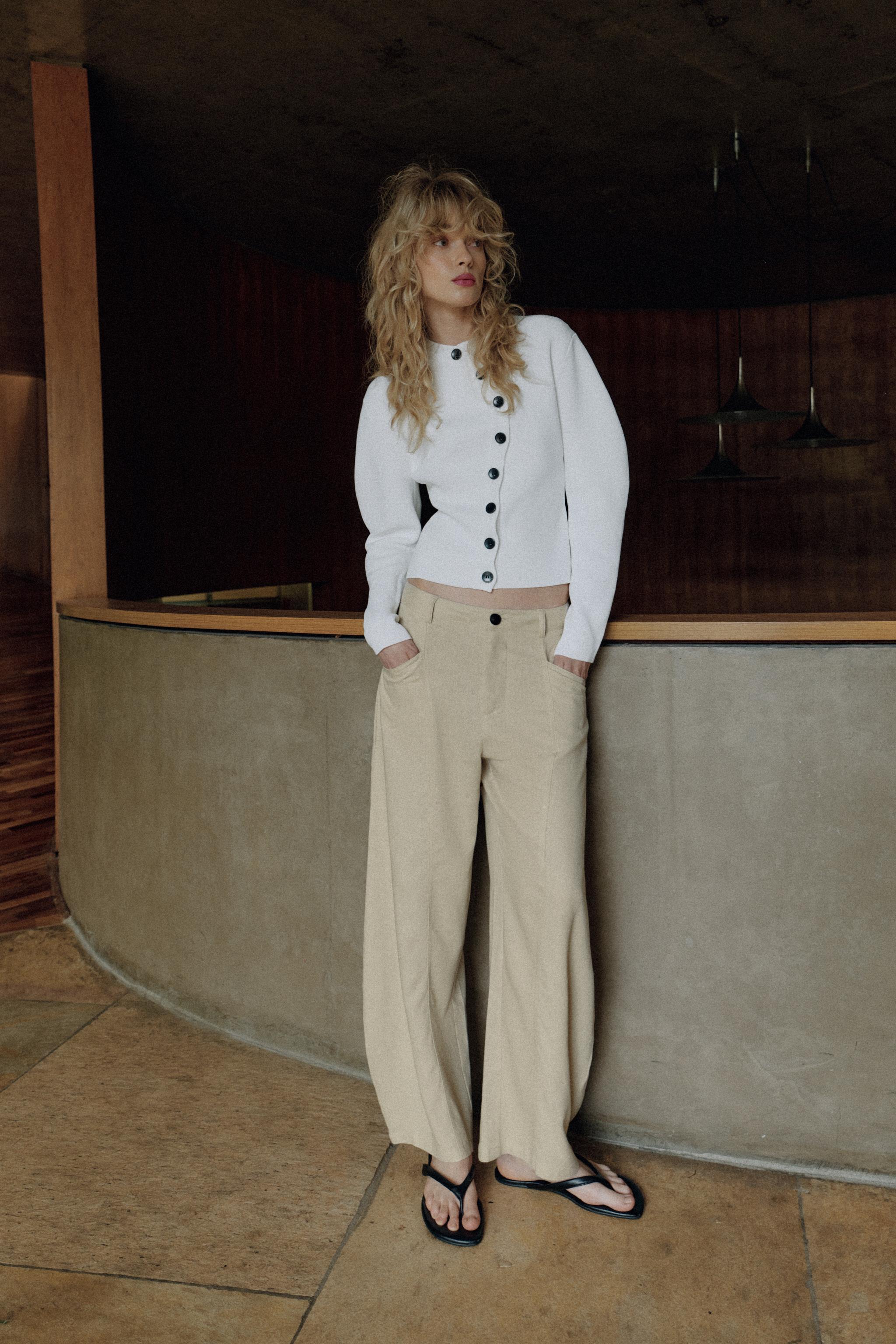 PANTALON BALLON AVEC LIN